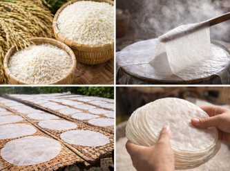 Từ Nguyên Liệu Gạo Đến Bánh Tráng Thành Phẩm – Hành Trình Giữ Trọn Hương Vị Truyền Thống